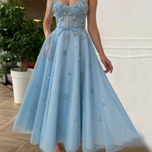 Robe Bleu Fleur