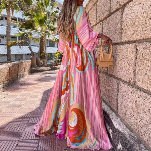 Robe Longue Fleurie Grande Taille – Image 2