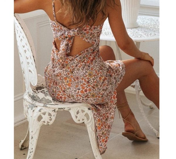 Robe Fluide Fleurie Mi-Longue – Image 4