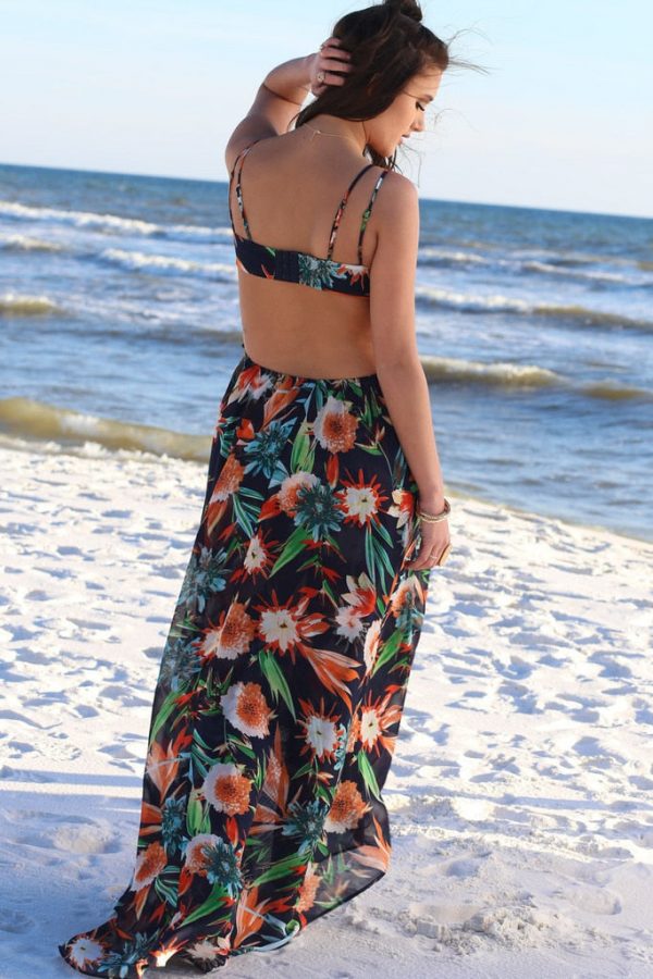 Robe Longue Fluide Fleurie Chic – Image 7