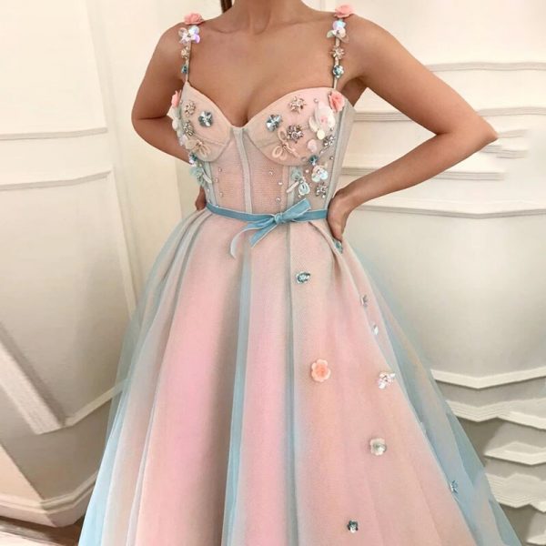 Robe Fleurie de Cérémonie en Tulle – Image 3