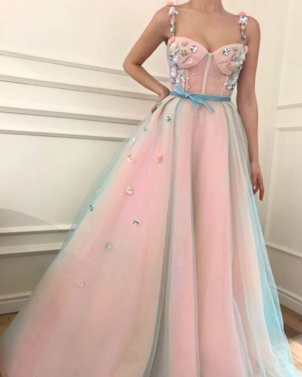 Robe Fleurie de Cérémonie en Tulle – Image 2