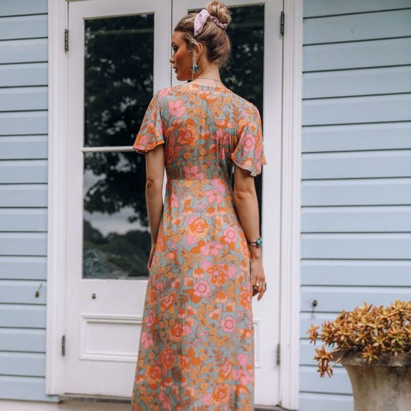Robe de Cocktail Fleurie – Image 2