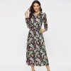 Robe Longue Fleurie Chemisier Vintage – Image 3