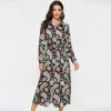 Robe Longue Fleurie Chemisier Vintage – Image 5
