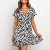 Robe Portefeuille Fleurie Mi-Longue – Image 5