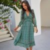Robe Fleurie Bleue Hippie – Image 3