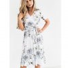 Robe Blanche à Fleurs Bleues – Image 5