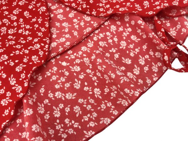 Robe Mi-Longue à Fleurs Rouge – Image 5