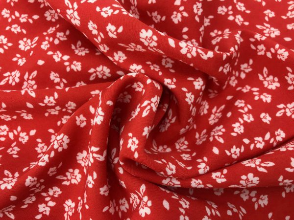 Robe Mi-Longue à Fleurs Rouge – Image 6