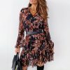 Robe Fleurie Noire