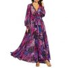 Robe Mi-Longue Fleurie Manche Bouffante – Image 4