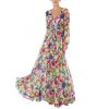 Robe Mi-Longue Fleurie Manche Bouffante – Image 5
