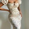 Robe Manche Bouffante Fleurie – Image 3