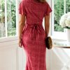 Robe Rouge Fleurie – Image 4