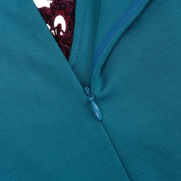 Robe Fleurie de Soirée Col Rond – Image 8