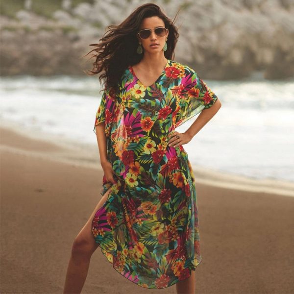 Robe Fleurie de Plage