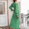 Robe Verte Bohème Fleurie – Image 3