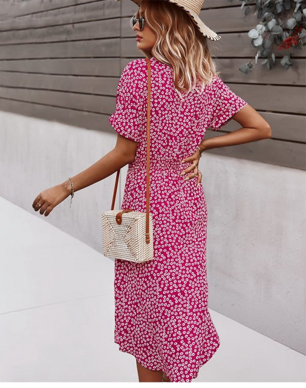 Robe Chemisier Fleurie Mi-Longue – Image 2