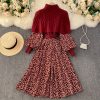 Robe Rouge Fleurie Courte – Image 2