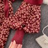 Robe Rouge Fleurie Courte – Image 5