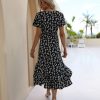Robe Courte Rouge Fleurs Blanches – Image 4