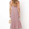 Robe Midi Fleurie Rouge – Image 2