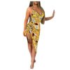 Robe Fleurie de Soirée Fendue
