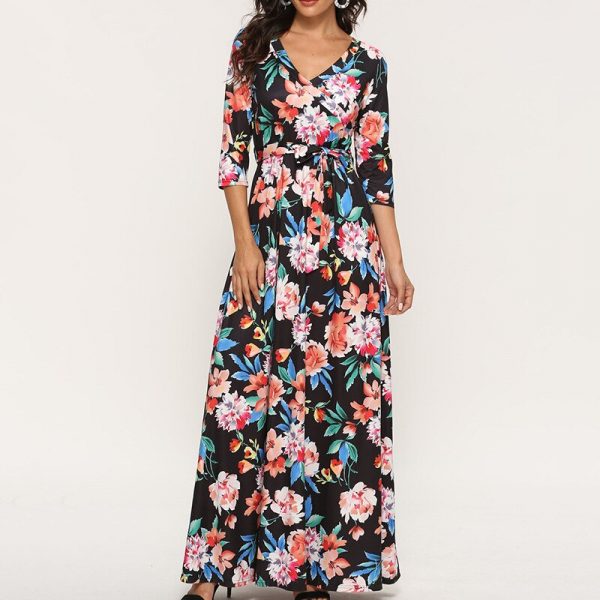 Robe Longue Fleurie Style Bohème – Image 4