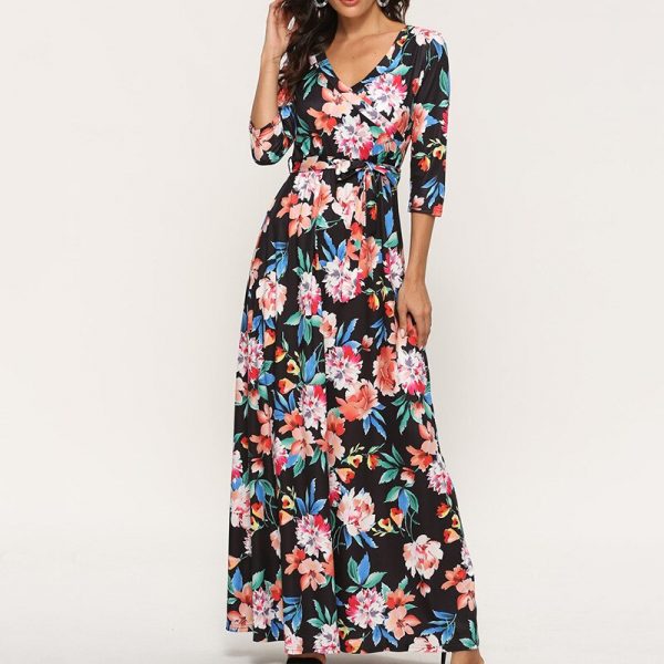 Robe Longue Fleurie Style Bohème – Image 5