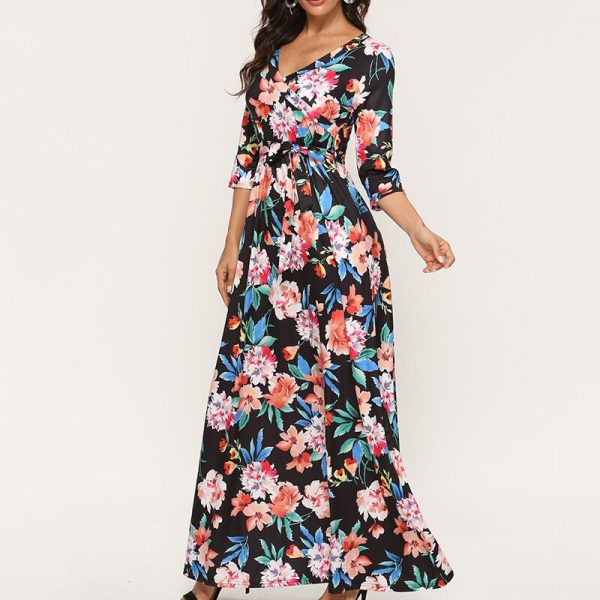 Robe Longue Fleurie Style Bohème – Image 6