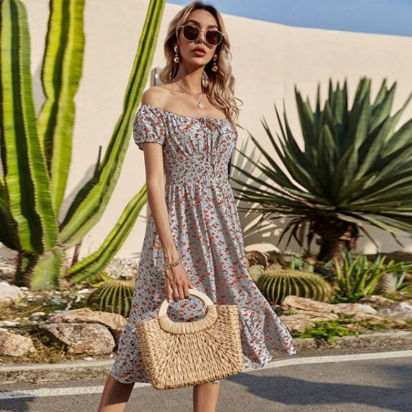 Robe Fleurie Mi-Longue de Cérémonie – Image 7