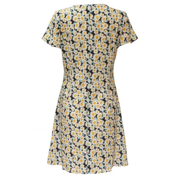 Robe Bleue à Fleurs Jaune – Image 5