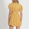 Robe Jaune Fleurie Courte – Image 4