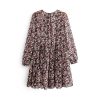 Robe Midi Fleurie Manches Longues – Image 2