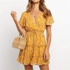 Robe Mi-Longue Fleurie Mousseline