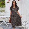 Robe Mi-Longue Fleurie Manche Courte – Image 4
