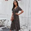 Robe Mi-Longue Fleurie Manche Courte – Image 3