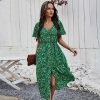 Robe Mi-Longue Fleurie Manche Courte – Image 5